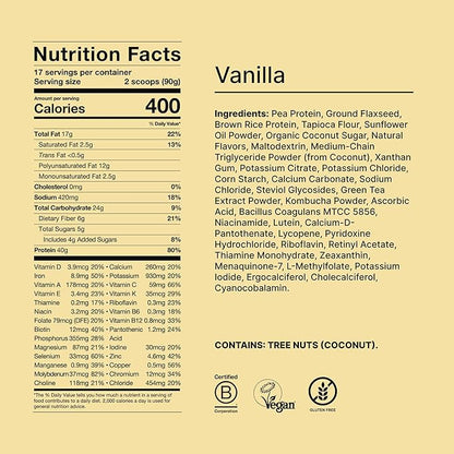 Huel Black Edition | Vanilla 40g Vegan Protein Powder | Nutritionally Complete Meal | 27 Vitamins