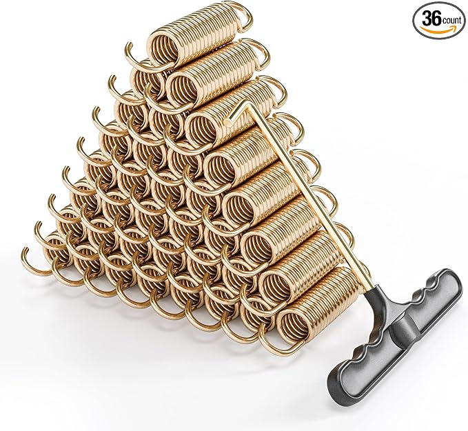 Trampoline Springs Heavy Duty with Swivel & Straight Hooks, Stainless Steel Trampoline Accessories