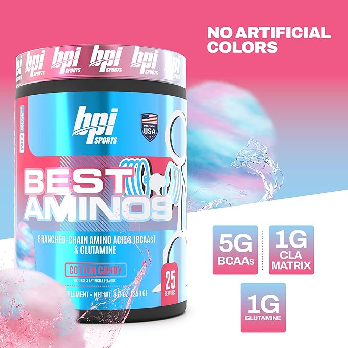 BPI Sports Best Aminos - BCAA Powder Post Workout & Glutamine Recovery Drink with Branched Chain