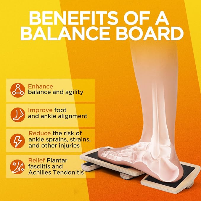 Ankle Balance Board Foot Strengthener Trainer for Sprained Ankle, Stability Exercises, Physical