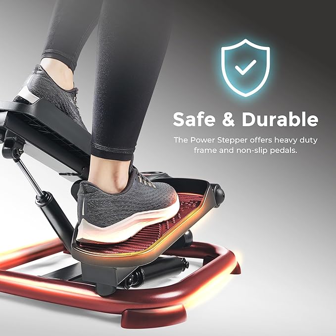 Sunny Health & Fitness 2-in-1 Premium Power Stepper with 400lbs Weight Capacity and Resistance