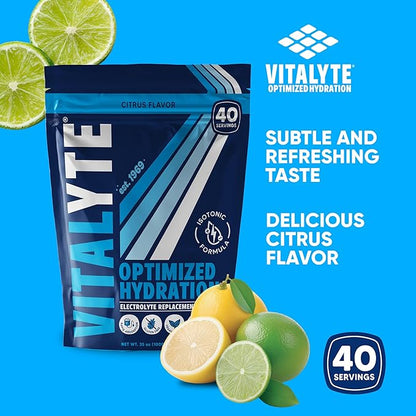 Vitalyte Electrolyte Powder Drink Mix, Isotonic Electrolyte Hydration Mix, Case Pack (6 Pack, Cool