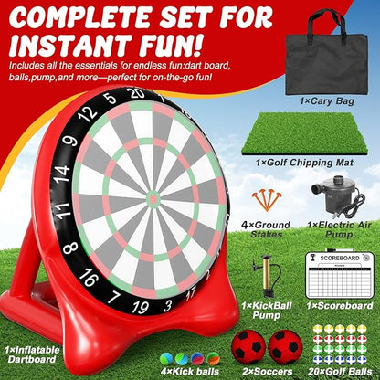 Inflatable Soccer Dart Board, Giant Kick Darts,Indoor Outdoor Lawn Yard Games for Kids Adults
