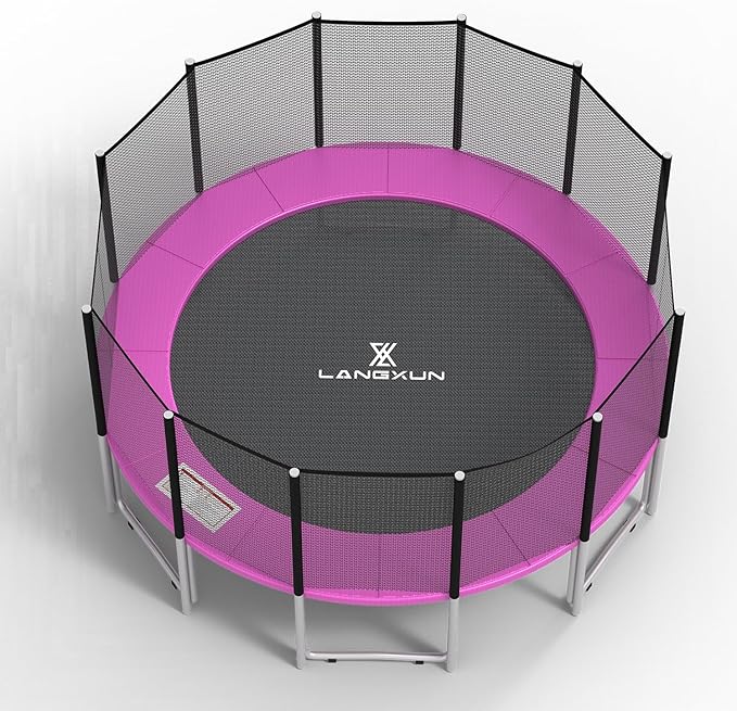 LANGXUN Universal Trampoline Repalcement Safety Pad, 8ft 10ft 12ft 14ft 15ft 16ft Waterproof