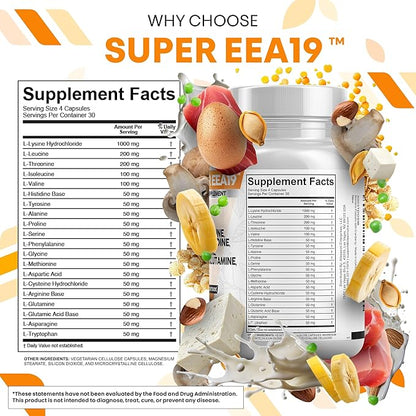 Clean Nutraceuticals Amino Acids Supplement L-Lysine, L-Threonine, L-Leucine, Isoleucine, Valine