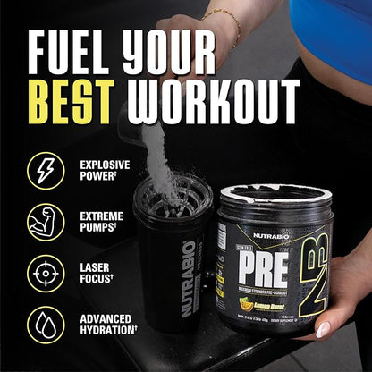 NutraBio STIM-Free PRE Workout for Men, New Formula | Laser Focus, Extreme Pumps | Performance