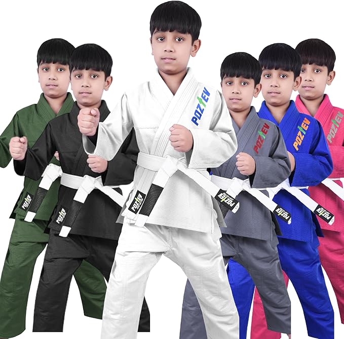 Kids Brazilian Jiu Jitsu Gi For Kids BJJ Gi Youth Grappling Kimonos Preshrunk Lightweight Martial