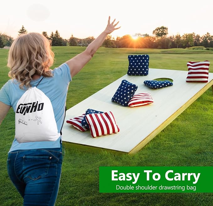EunHo Cornhole Bags Set of 8 Regulation Size & Weight Corn Hole Bean Bags Official Professional All
