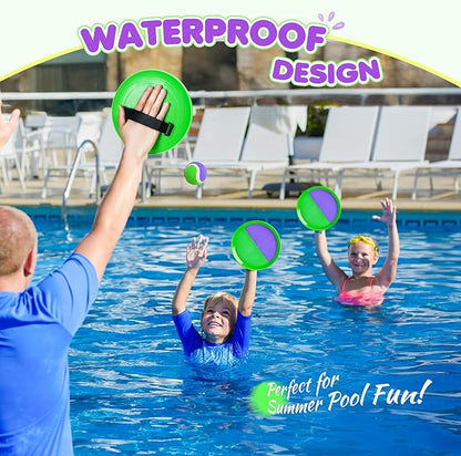 Toss and Catch Ball Set Upgraded - Kids Toys Outdoor Games for Whole Family - Water-Resistant Great