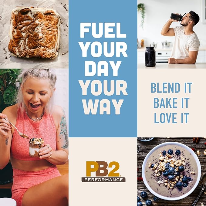 PB2 Performance Almond Plant Based Vegan Protein Powder | 20g Complete Protein, No Added Sugar
