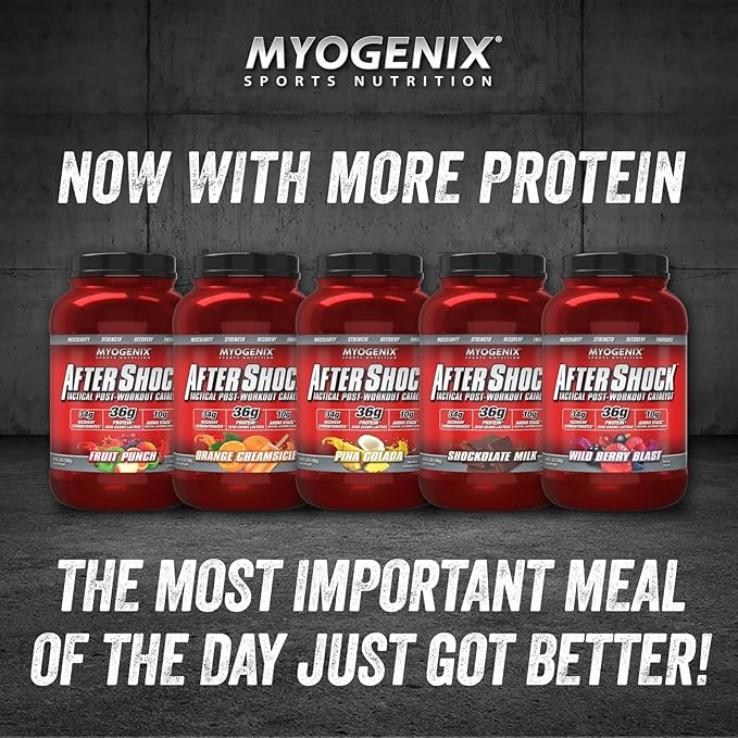 Myogenix Aftershock Post Workout ??Muscle Growth Whey Protein Powder ??Speeds Up Muscle Growth and