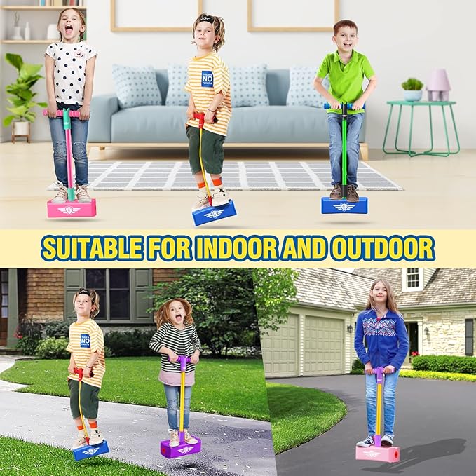 CUUGO LET'S GO! CG Jumping Promotes Growing Taller- Pogo Stick Foam Pogo Jumper for Kids, Toys for