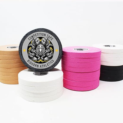 Bighorn Athletics Pro Series Jiu-Jitsu Finger Tape, 8-Rolls with Tin Holder, Enhanced Strength
