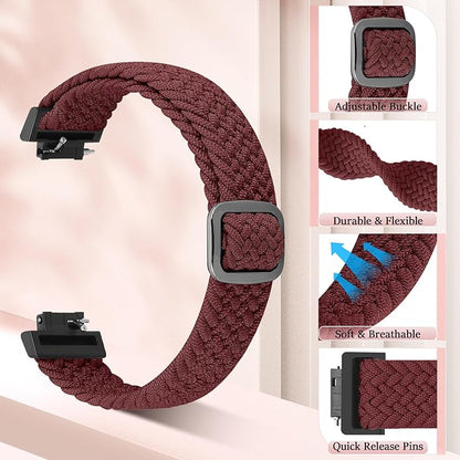 Elastic Braided Watch Band Compatible with Fitbit Inspire 3/Inspire 2/Inspire/Inspire HR/Fitbit ace