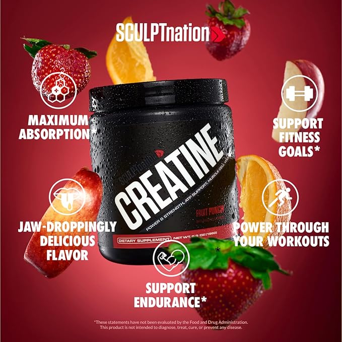 Sculpt Nation by V Shred Creatine - Premium Creatine Monohydrate Powder to Support Muscles, Energy