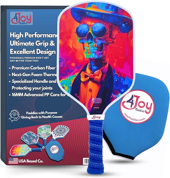 4Joy Pickleball Paddle Premio Series - Thermoformed Premium T700 Carbon Fiber Pickleball Paddless