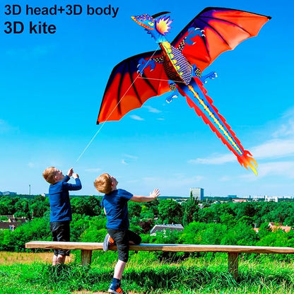 HENGDA KITE-Upgrade Classical Dragon Kite Stereoscopic Dragon Kites for Kids & Adults Easy to Fly
