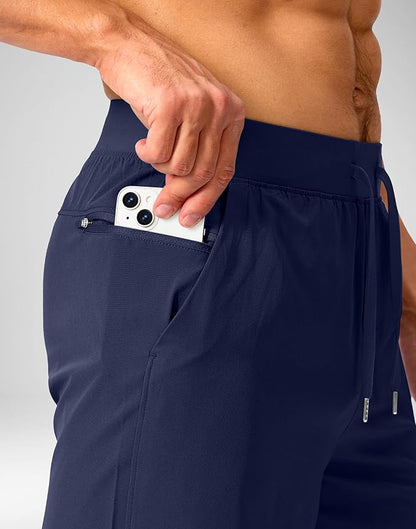Men's Running Shorts with Zipper Pockets 9 Inch/ 7 Inch / 5 Inch Lightweight Quick Dry Gym Workout