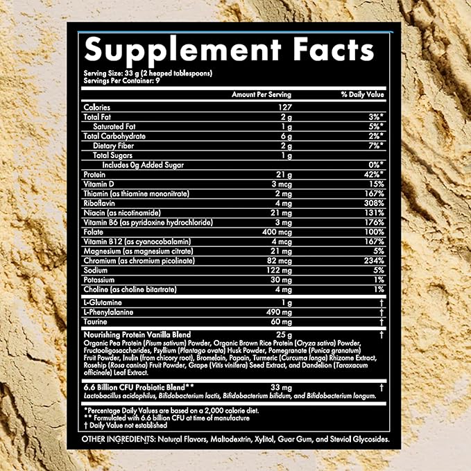 WelleCo, Nourishing Protein, Premium Organic Sprouted Brown Rice & Pea Protein, Vanilla Flavour