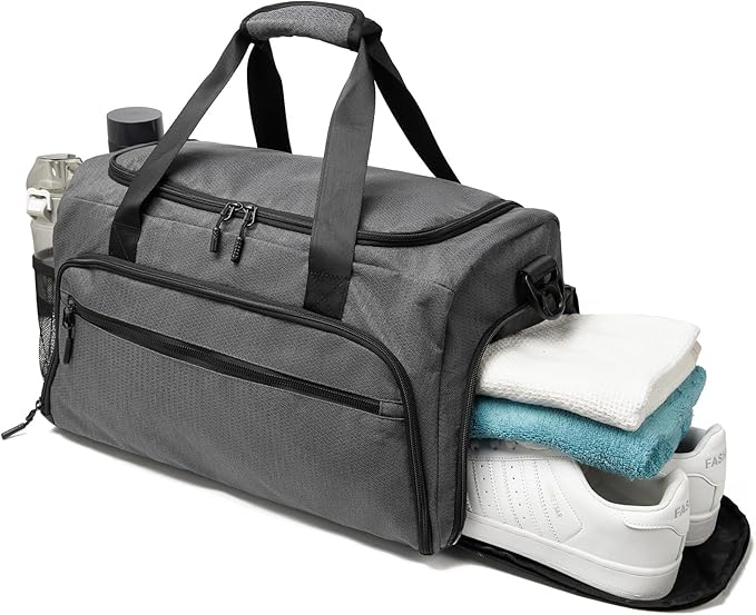 Gym Bag for Men Women, Small Fitness Workout Sports Bag with Wet Pocket & Shoes Compartment, Water