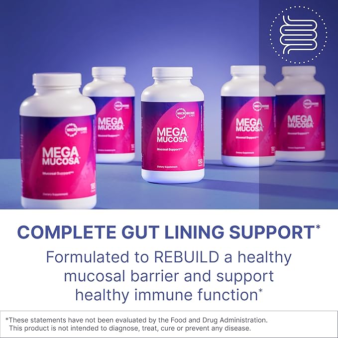 Microbiome Labs MegaMucosa - Amino Acids Supplement with Dairy-Free Immunoglobulins - Gut Health +