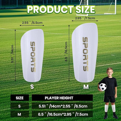 Shin Guards Soccer Kids 2025 Version High-Density Foam Soccer Shin Guard with Sleeves Shin