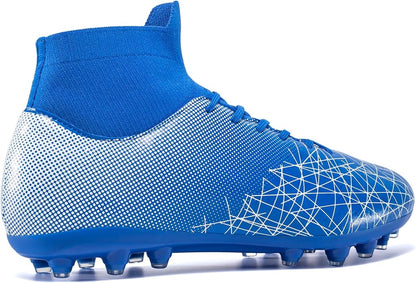 Kids Soccer Cleats High Top Training Youth Football Cleats, Boys Girls Athletic Outdoor