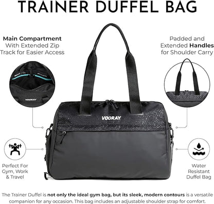 Vooray 25L Trainer Duffel Bag ??Lightweight Travel Duffel for Women and Men with Shoe Pocket