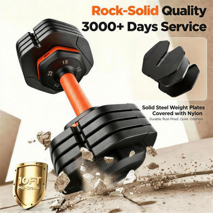 2026 Updated Adjustable Dumbbell Set of 2, 5-in-1 Weights Dumbbell Set with Storage Box, 25lbs