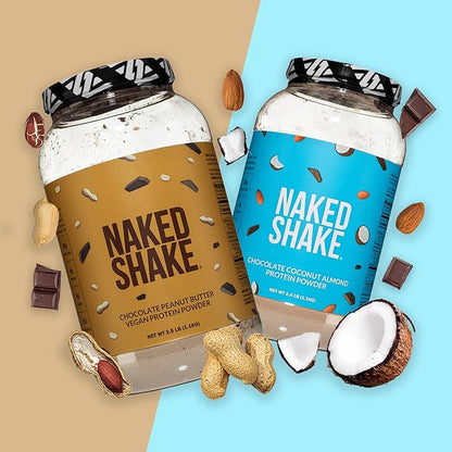 Naked Shake - Chocolate Coconut Almond Protein Powder - Flavored Plant Based Protein from US &