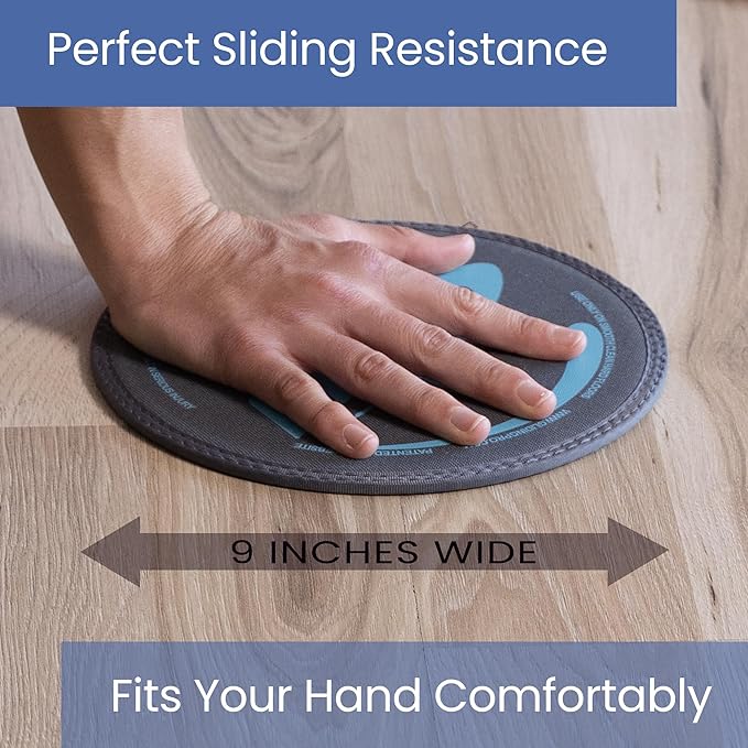Gliding Discs for Working Out - Exercise Sliders for Carpet & Hardwood Floors 1 Pair, Authentic