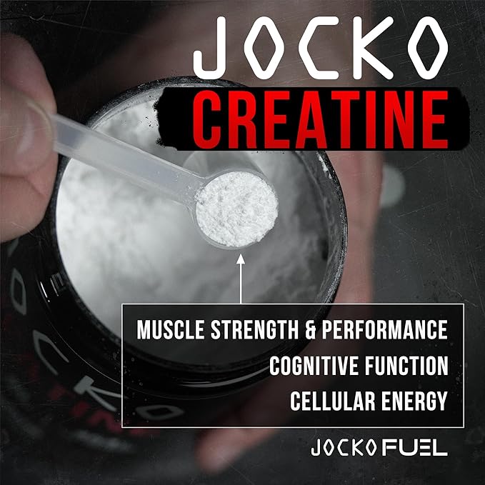 Jocko Fuel Creatine Monohydrate Powder - Creatine for Men & Women, Supplement for Athletic