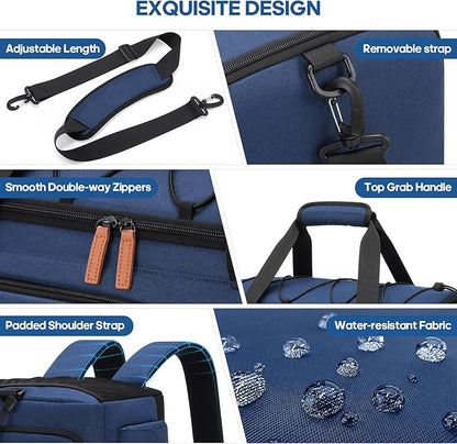 Gym Bag for Men and Women with Shoe & Laptop Compartment, 3-in-1 Sports Travel Duffel Bag