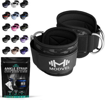 Modvel Gym Ankle Strap for Cable Machines ??Glute & Leg Kickback Ankle Straps for Gym Workouts