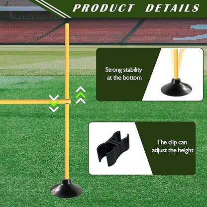 TNZMART 4.9 FT Agility Poles Adjustable Hurdles for Soccer Football Speed Training Equipment Track