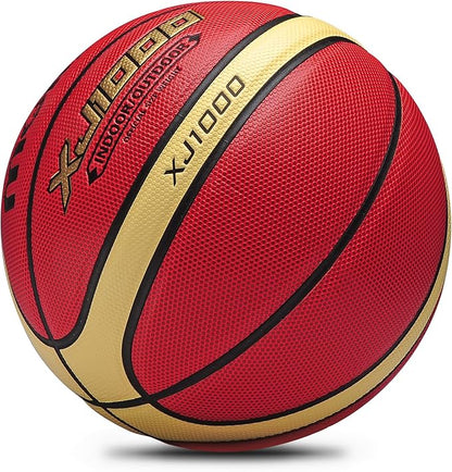 Training Soft Touch Rubber and Faux Leather Fighting Basketball, High Bounce Indoor Outdoor