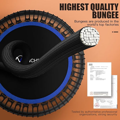 ANCHEER 40"/48" Foldable Rebounder Trampoline for Adults/Kids with Resistance Bands and Bungees