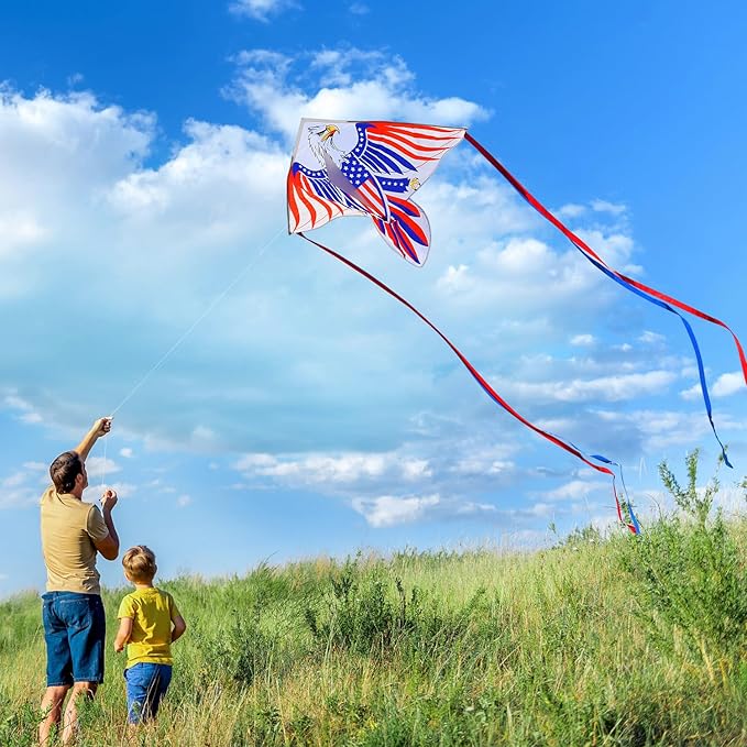 Xida Kites for Kids Ages 4-8, Large Kite for Adults, Easy to Fly Beach Kites with Handle and