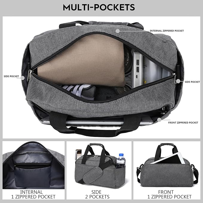14 inch Small Gym Bag for Women & Men, Mini Duffel Bag for Travel Sports Lightweight Carry On Bag