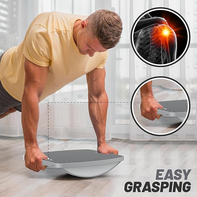 Advanced Wood Balance Board, 360 Degree Rotation and Tilt - Non-Slip 500 lbs Wobble Board for