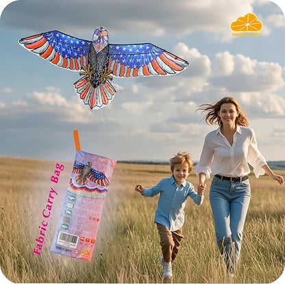 ORGCLDKT- 3D Lifelike Style Bird/Eagle Kite, Super Easy to Fly with, Ideal for Kids, Adults, Girls