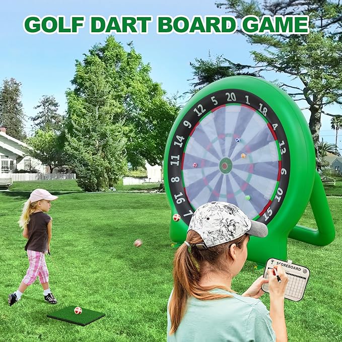 Giant Dart Board Inflatable with Pump, Outdoor and Indoor Soccer Sport Kick Dartboard for Kids and