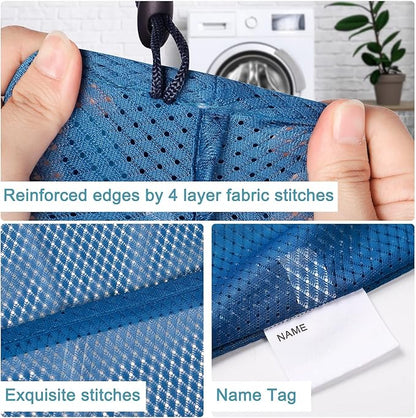 Polecasa Diamond Mesh Laundry Bags, 24 x 36 inches Heavy Duty Mesh Laundry Bag with ID Tag and