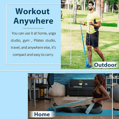 Resistance Bands for Working Out, Physical Therapy Bands, Latex Free Elastic and Exercise Bands Set