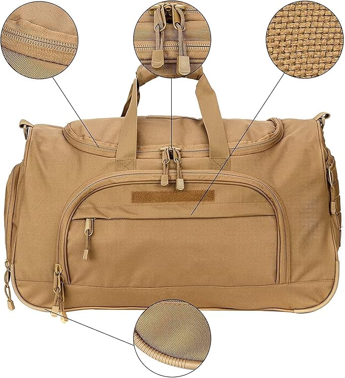 Gym Bag for Women & Men Tactical Duffle Military Weekender Work Out Lightweight Waterproof Sports