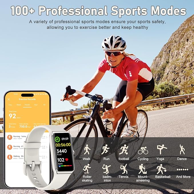 Fitness Tracker with Step Counter/Calories/Stopwatch, Activity Tracker, Health Tracker with Heart