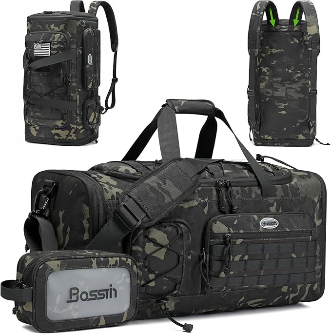 Bosstin Gym Bag for Men & Women,45L Travel Duffle Sports Duffel Bag Gym Weekender Overnight