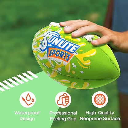 Sunlite Sports Waterproof Football for Lawn Backyard Pool Beach Lake Park Water Toy, Outdoor Play