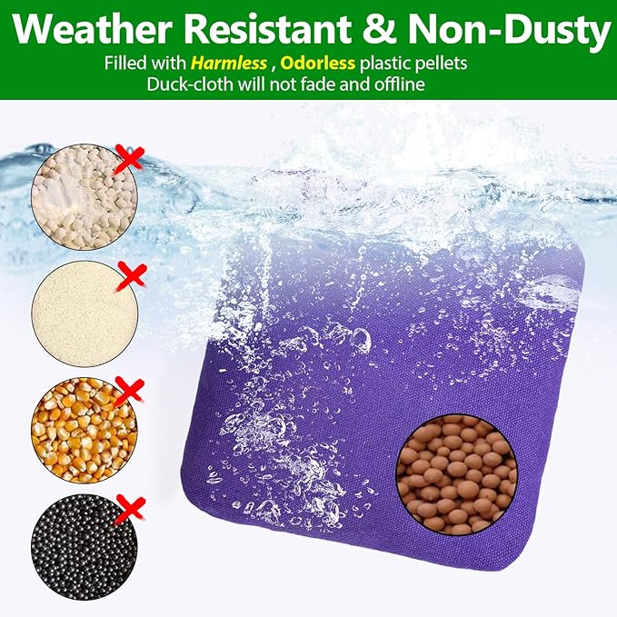 EunHo Cornhole Bags Set of 8 Regulation Size & Weight Corn Hole Bean Bags Official Professional All