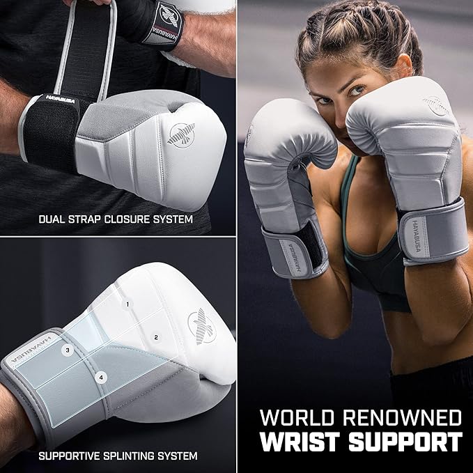Hayabusa T3 Boxing Gloves for Men and Women Wrist and Knuckle Protection, Dual-X Hook and Loop